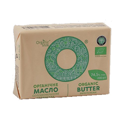Масло Organic Milk Крестьянское 74,5% 200г