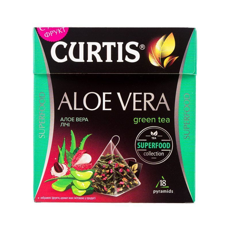 Чай Curtis Aloe Vera Green Tea с суперфудами 18х1,8г