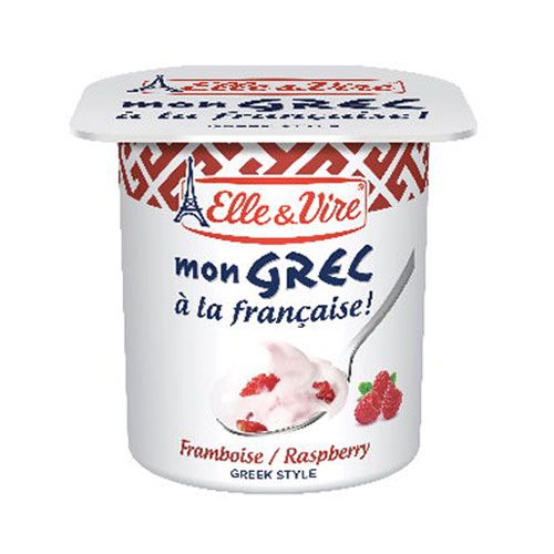 Десерт молочний Elle&Vire Мон Грек з малиною 8,5% 125г