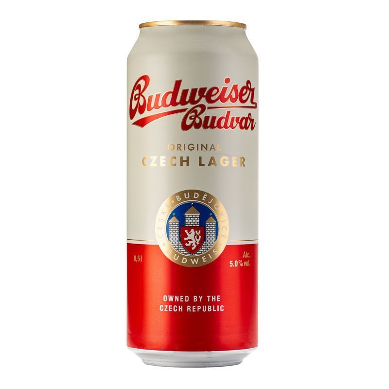 Пиво Budweiser Budvar светлое ж/б 0.5л