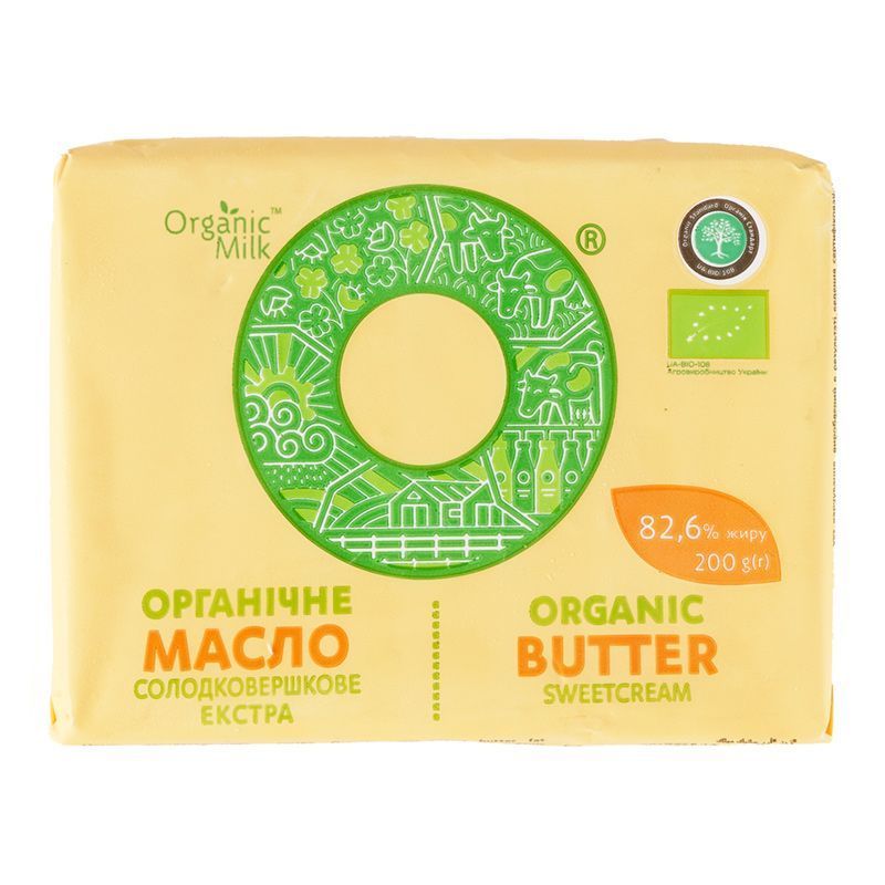 Масло Organic Milk сладкосливочное 82,6% 200г
