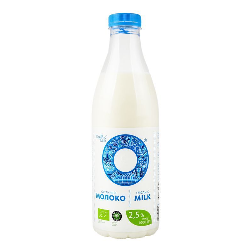Молоко Organic Milk паст. 2,5% 1л