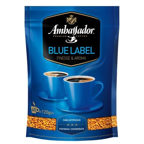 Кава розчинна Ambassador Blue Label в/п 60г