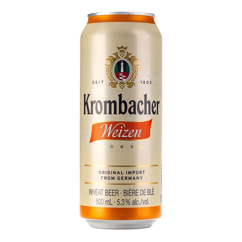 Пиво Krombacher пшеничное ж/б 0.5л