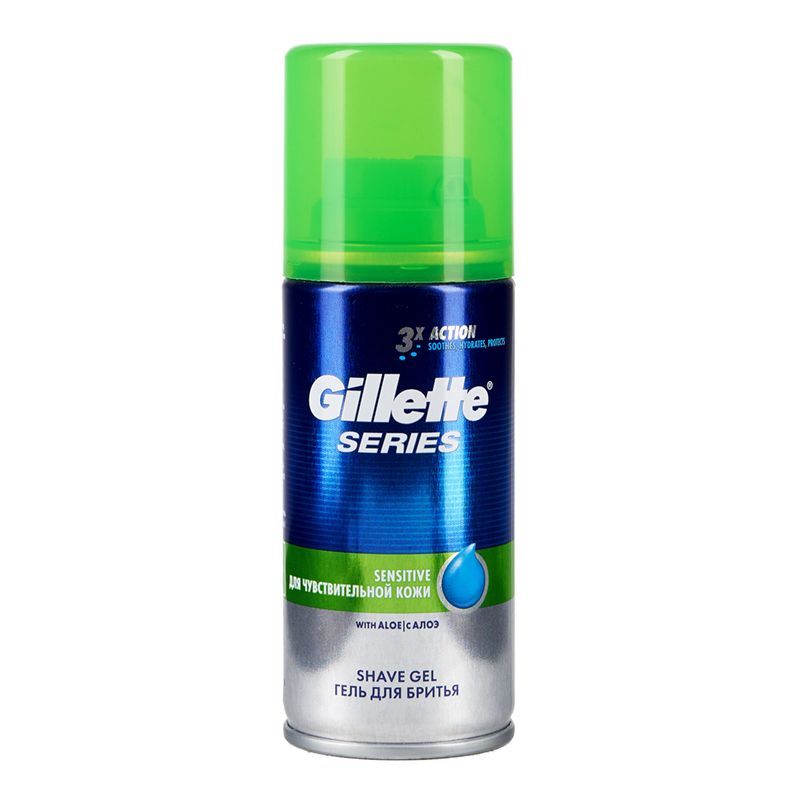 Гель для бритья Gillette sensitive с алоэ 75мл